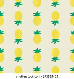 Seamless pineapple pattern, Cute pineapple pattern.