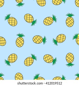 Seamless pineapple pattern / cute pattern.