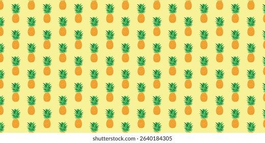 Seamless Pineapple Pattern for International Pineapple Day