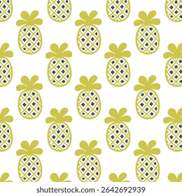 Modelo inconsútil de la piña para la tela textil o los fondos del Fondo de pantalla