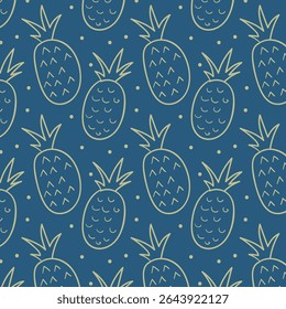 Nahtloses Ananasmuster für textile Stoff- oder Tapetenhintergründe
