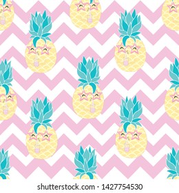 seamless pineapple, vector, illustration, pattern