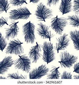 Seamless pine-tree vector background pattern