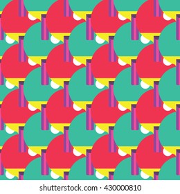 Seamless Ping Pong Pattern, Sports Vector