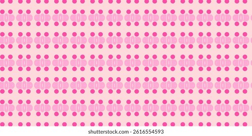 Seamless Pink Abstract Pattern on Pastel Background