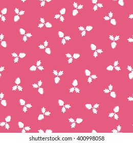 Seamless Pink  Acorns Background
