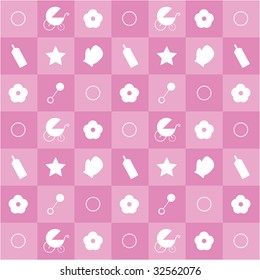 seamless pink baby pattern