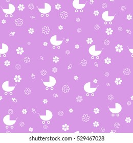 seamless pink baby pattern