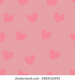 Ein nahtloser rosafarbener Hintergrund mit charmanten Herzmustern, perfekt für romantische und liebevolle Designs
