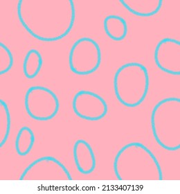 Fondo rosa transparente con formas redondeadas abstractas azules.