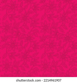 seamless pink background fantastic floral pattern