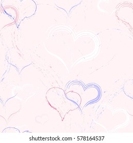seamless pink background with hearts