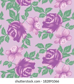 seamless pink background.vector floral of roses