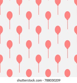 Seamless pink balloon pattern on white background. vector Illustration