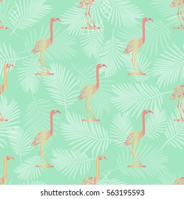 seamless pink bird pattern background