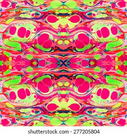 seamless pink and blue artwork texture ebru,  drawing on the water ethnic abstract background