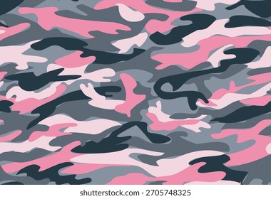 padrão de camuflagem rosa sem costura para impressão de tecido