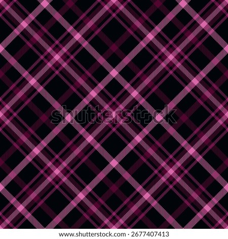 Seamless pink color check pattern. Repeating patern plaid. Checkered design for prints. Repeated tartan fabric. Vector scottish fabriс. Ekose texture. Madras flannel. Checker line. Stripe gingham
