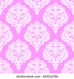 Seamless pink damask Wallpaper for Design