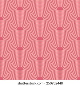 Seamless pink dense asian pattern vector