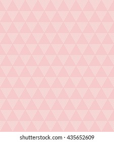 seamless pink dotted triangle pattern.