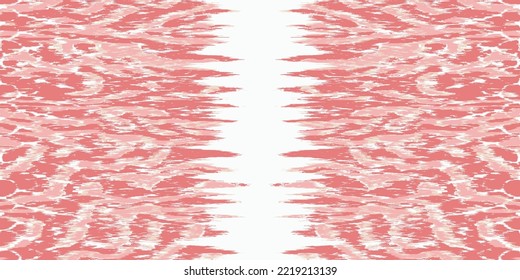 Seamless pink dyed stripe with leopard pattern on white
. Vector Illustration.