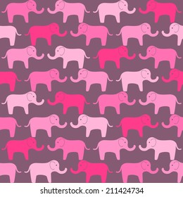 seamless pink elephants