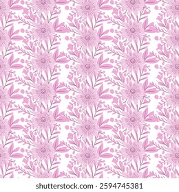seamless pink floral pattern. delicate flowers, spring, for design fabric packaging vector