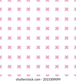 seamless pink flower  in white background color 