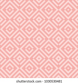 Seamless pink geometric pixel ethnic pattern vector