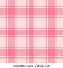 Seamless pink gingham pattern vector illustration. Abstract pastel geometric backgrounds for textile design. Tartan vector print for flannel shirt skirt blanket throw.