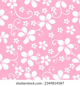 Seamless pink Hawaii pattern vector illustration design