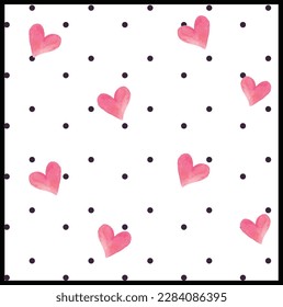 corazón rosa y puntos impecables 