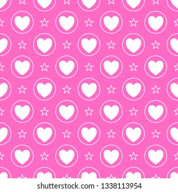seamless pink hearts pattern