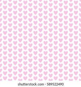 seamless pink hearts pattern background. Vector illustration