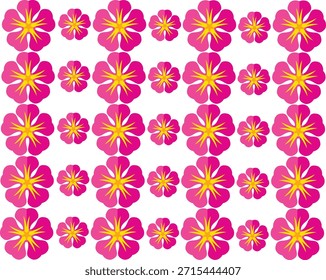 Patrón floral de hibisco rosa sin costuras, fondo de repetición de flores tropicales para Fondo de pantalla y tela
