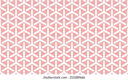 Seamless pink isometric overlapping tridents pattern vector