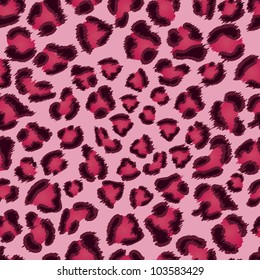 Seamless pink leopard texture pattern. EPS 8 vector illustration.