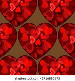 Patrón de amor rosa sin fisuras con corazón