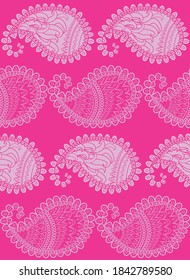 Nahtlose rosa Muster schöner Paisley-Gurken: Türkisch, indisch, persisch