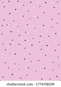 Seamless pink pattern with  dark blue and white points. Designed for cards, wallpaper and packing