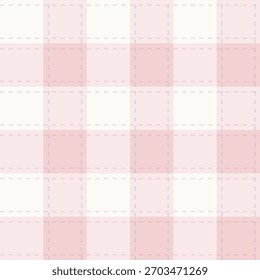 seamless pink pattern. Soft Pastel Plaid Checkered Seamless Pattern Delicate Light Color Fabric Texture. 