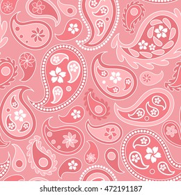 Seamless pink pattern with turkish cucumbers