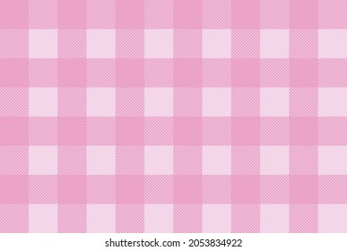 Seamless pink plaid background vector image for valentine's day.