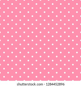 Seamless pink polka dot background