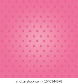Seamless pink polka dot background, girly concept.