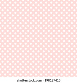 Patrón de fondo de puntos de la polka rosa sin brillo