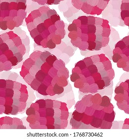 seamless pink polka dot from oil colour pattern background 