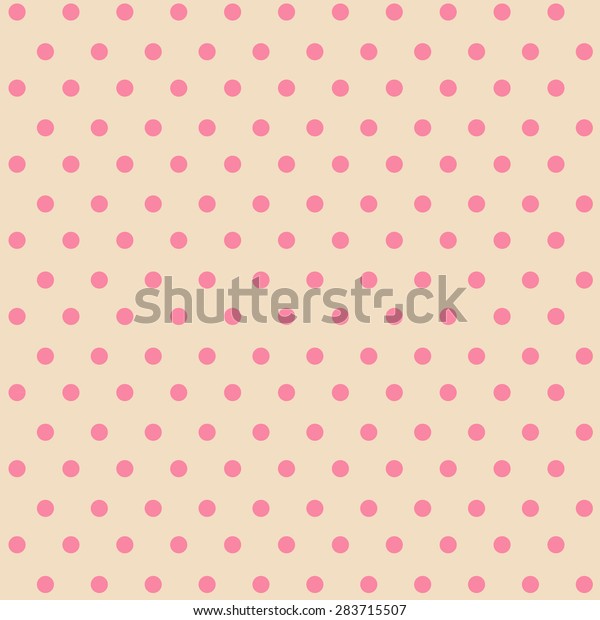 Seamless Pink Polka Dots On Brown Stock Vector (Royalty Free) 283715507