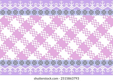 Seamless pink and purple pattern 
 vintage floral design